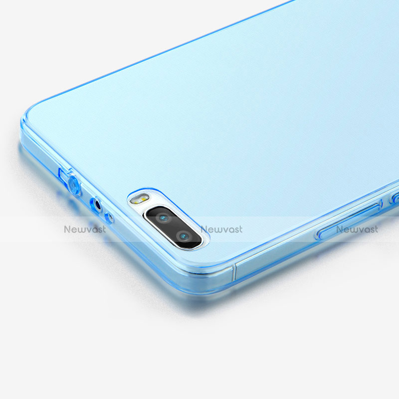 Ultra-thin Transparent Gel Soft Cover for Huawei Honor 6 Plus Blue