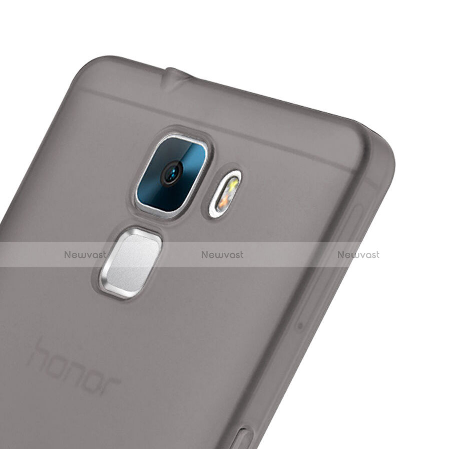 Ultra-thin Transparent Gel Soft Cover for Huawei Honor 7 Dual SIM Gray