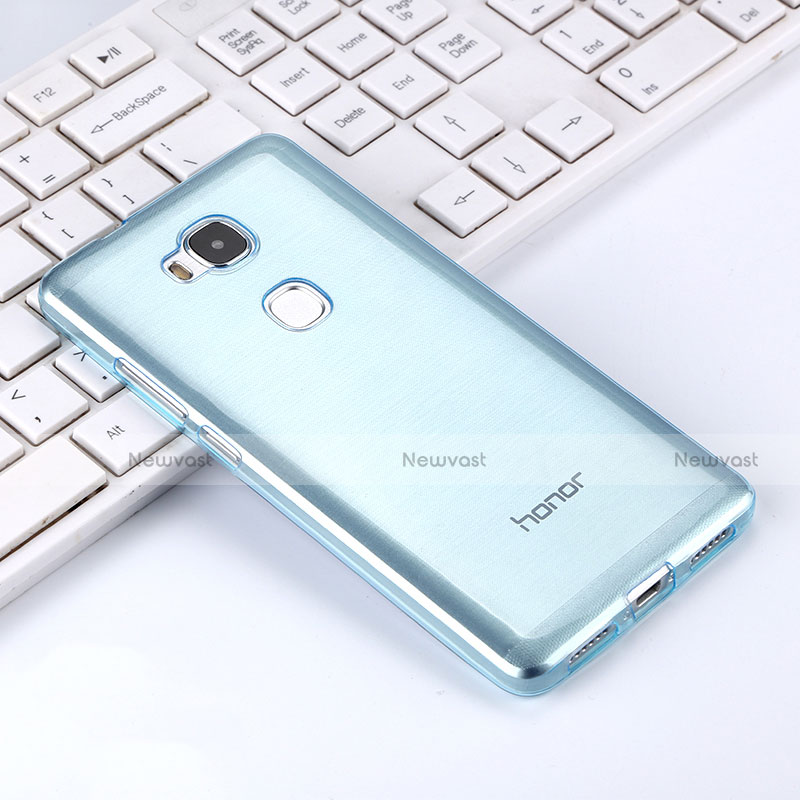 Ultra-thin Transparent Gel Soft Cover for Huawei Honor Play 5X Blue