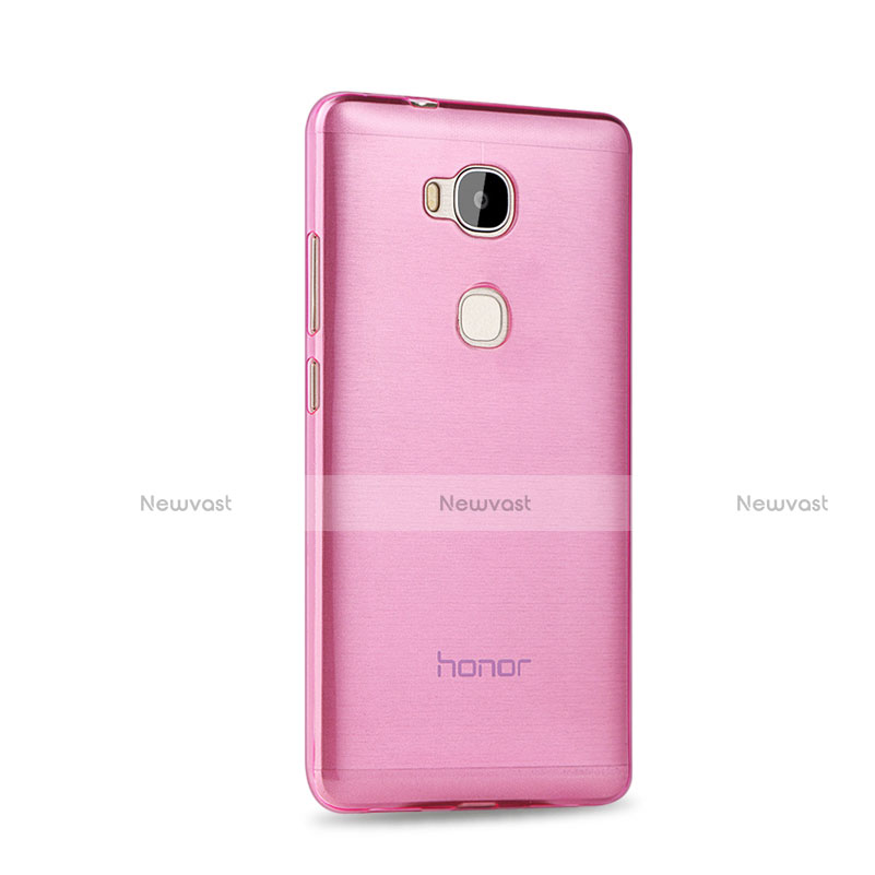 Ultra-thin Transparent Gel Soft Cover for Huawei Honor Play 5X Pink