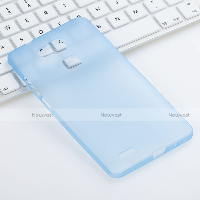 Ultra-thin Transparent Gel Soft Cover for Huawei Mate 7 Blue