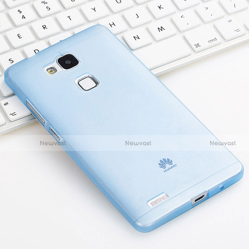 Ultra-thin Transparent Gel Soft Cover for Huawei Mate 7 Blue