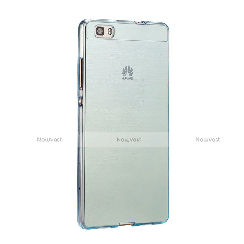 Ultra-thin Transparent Gel Soft Cover for Huawei P8 Lite Blue