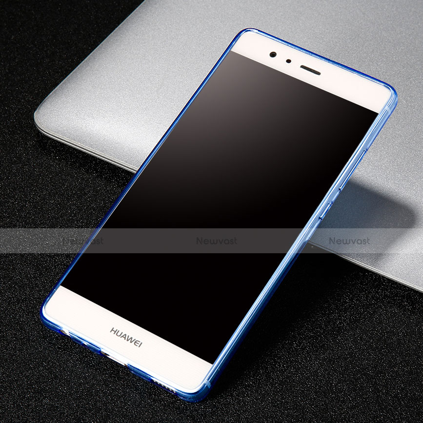 Ultra-thin Transparent Gel Soft Cover for Huawei P9 Blue