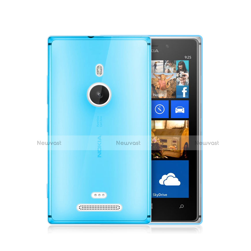 Ultra-thin Transparent Gel Soft Cover for Nokia Lumia 925 Blue