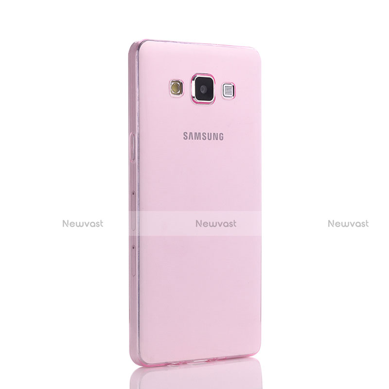 Ultra-thin Transparent Gel Soft Cover for Samsung Galaxy A5 Duos SM-500F Pink