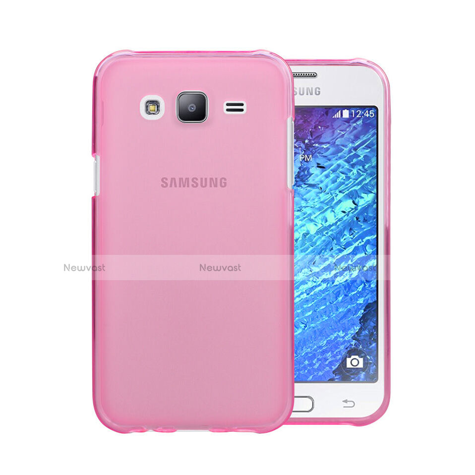 Ultra-thin Transparent Gel Soft Cover for Samsung Galaxy J5 SM-J500F Pink