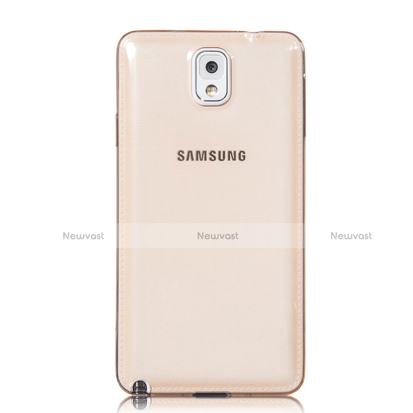 Ultra-thin Transparent Gel Soft Cover for Samsung Galaxy Note 3 N9000 Gold