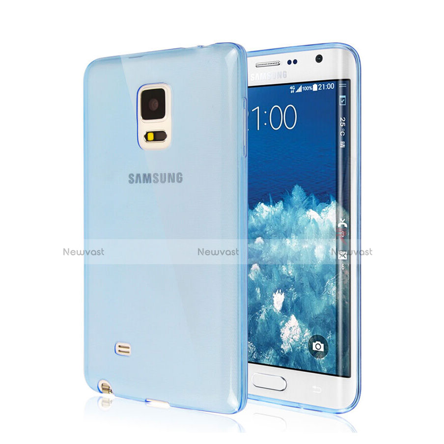 Ultra-thin Transparent Gel Soft Cover for Samsung Galaxy Note Edge SM-N915F Blue