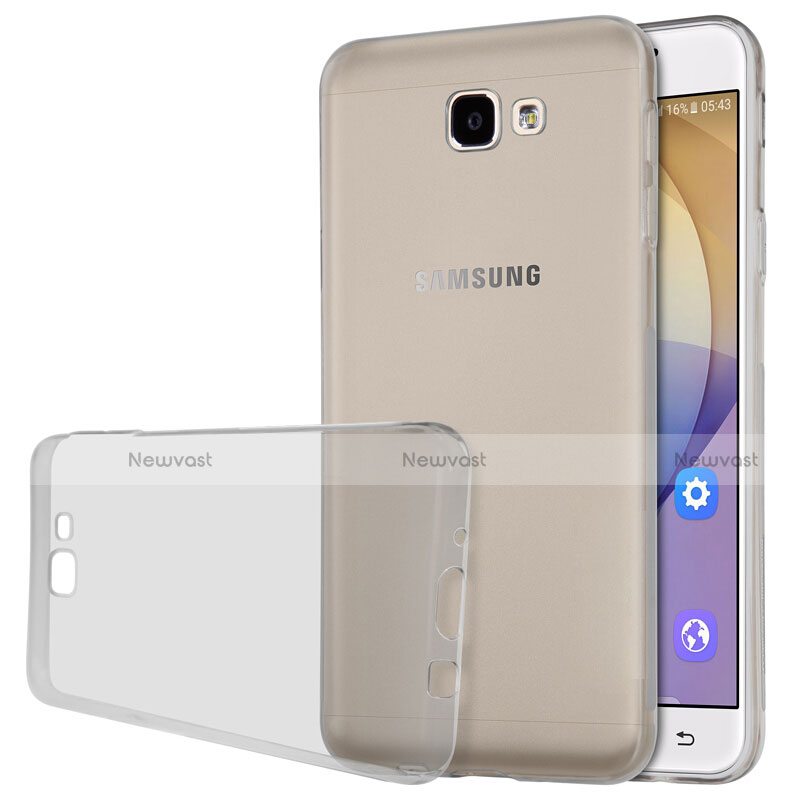 Ultra-thin Transparent Gel Soft Cover for Samsung Galaxy On5 (2016) G570 G570F Gray