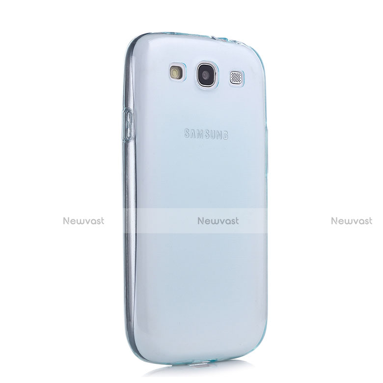 Ultra-thin Transparent Gel Soft Cover for Samsung Galaxy S3 i9300 Blue