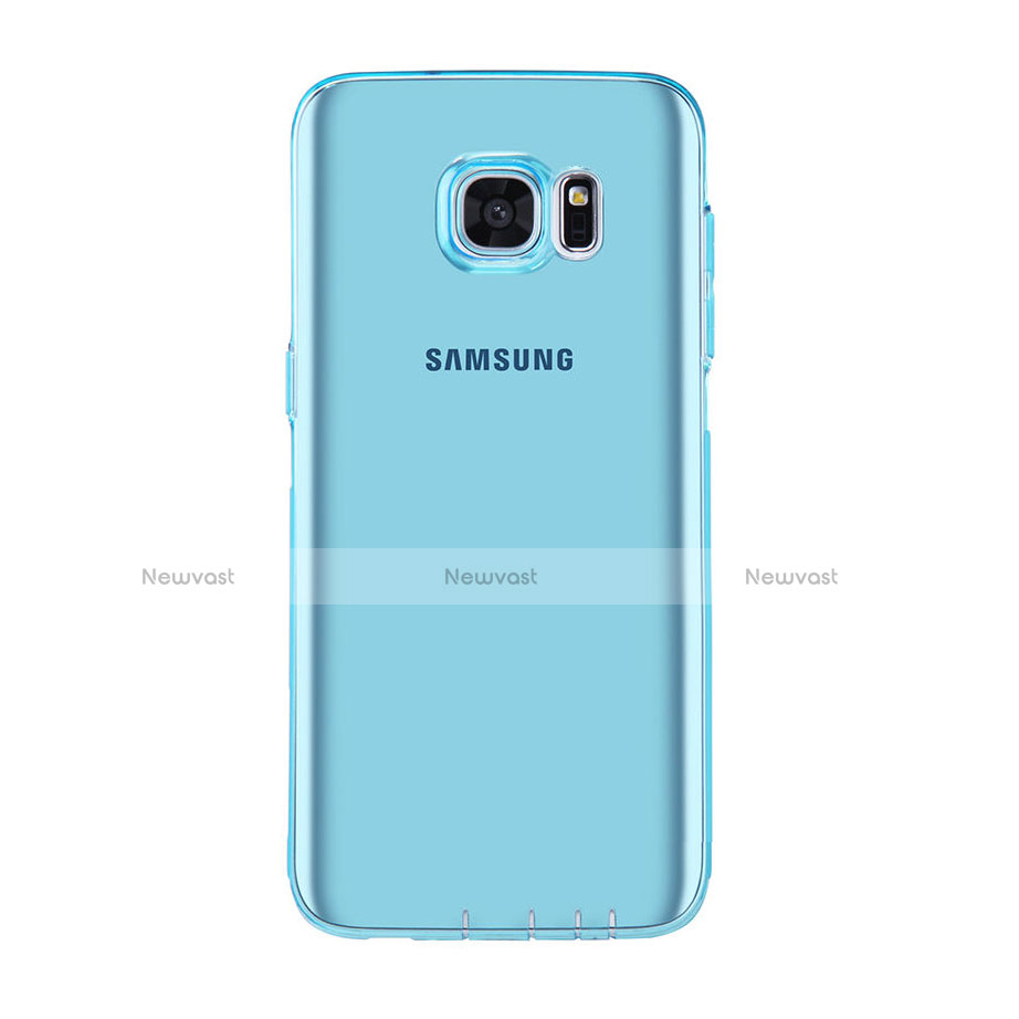 Ultra-thin Transparent Gel Soft Cover for Samsung Galaxy S7 Edge G935F Blue