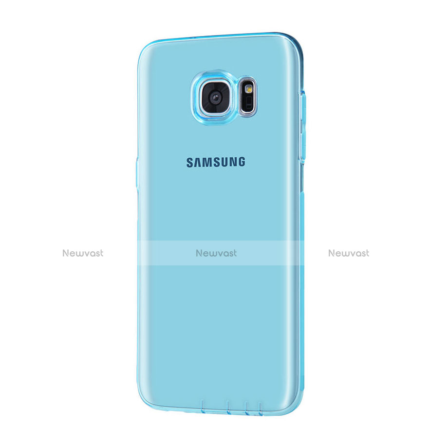 Ultra-thin Transparent Gel Soft Cover for Samsung Galaxy S7 Edge G935F Blue