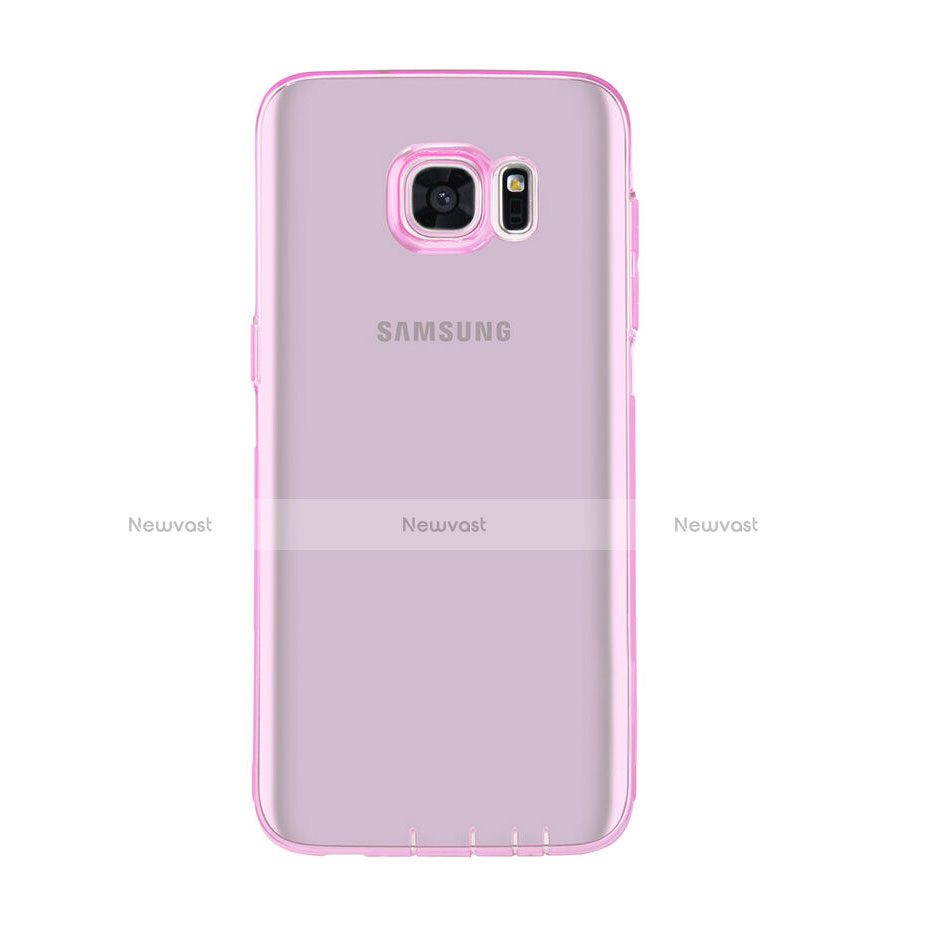 Ultra-thin Transparent Gel Soft Cover for Samsung Galaxy S7 Edge G935F Pink