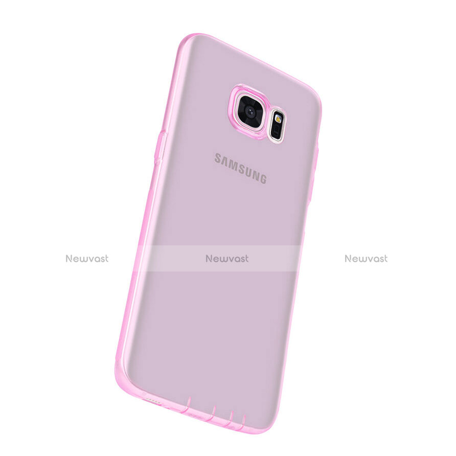 Ultra-thin Transparent Gel Soft Cover for Samsung Galaxy S7 Edge G935F Pink