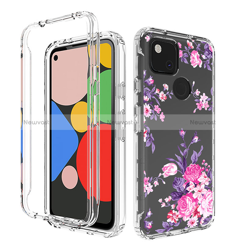 Ultra-thin Transparent Gel Soft Matte Finish Front and Back Case 360 Degrees Cover for Google Pixel 4a