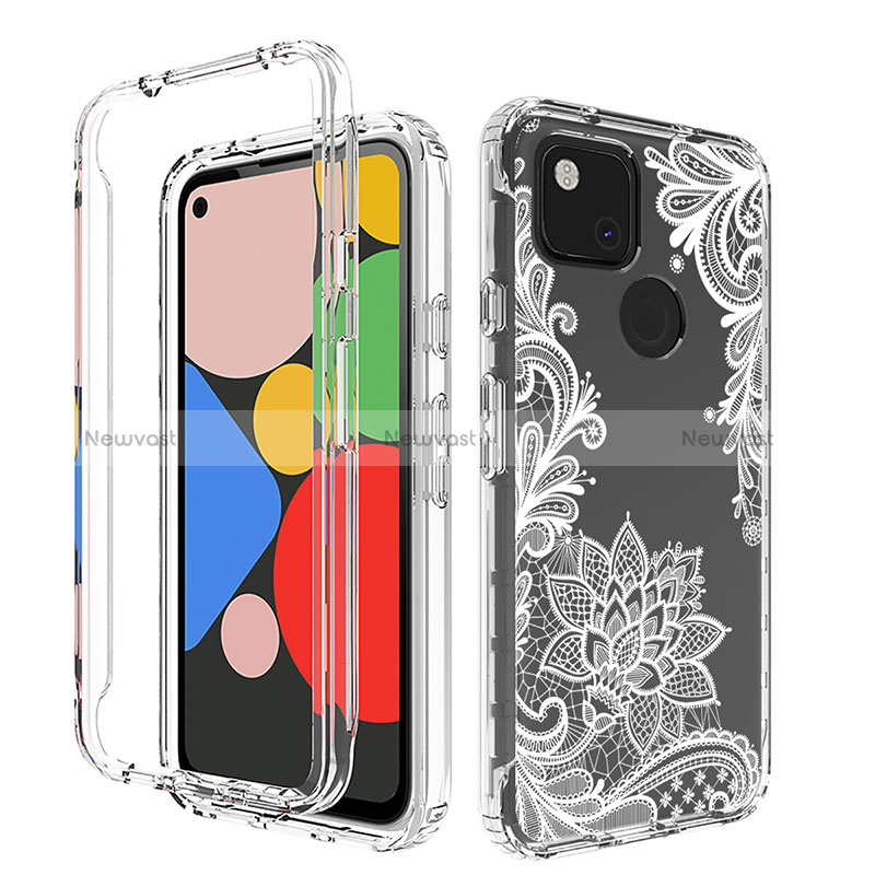 Ultra-thin Transparent Gel Soft Matte Finish Front and Back Case 360 Degrees Cover for Google Pixel 4a