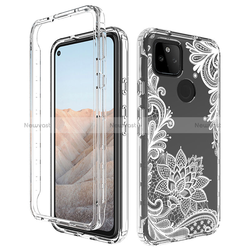 Ultra-thin Transparent Gel Soft Matte Finish Front and Back Case 360 Degrees Cover for Google Pixel 5a 5G