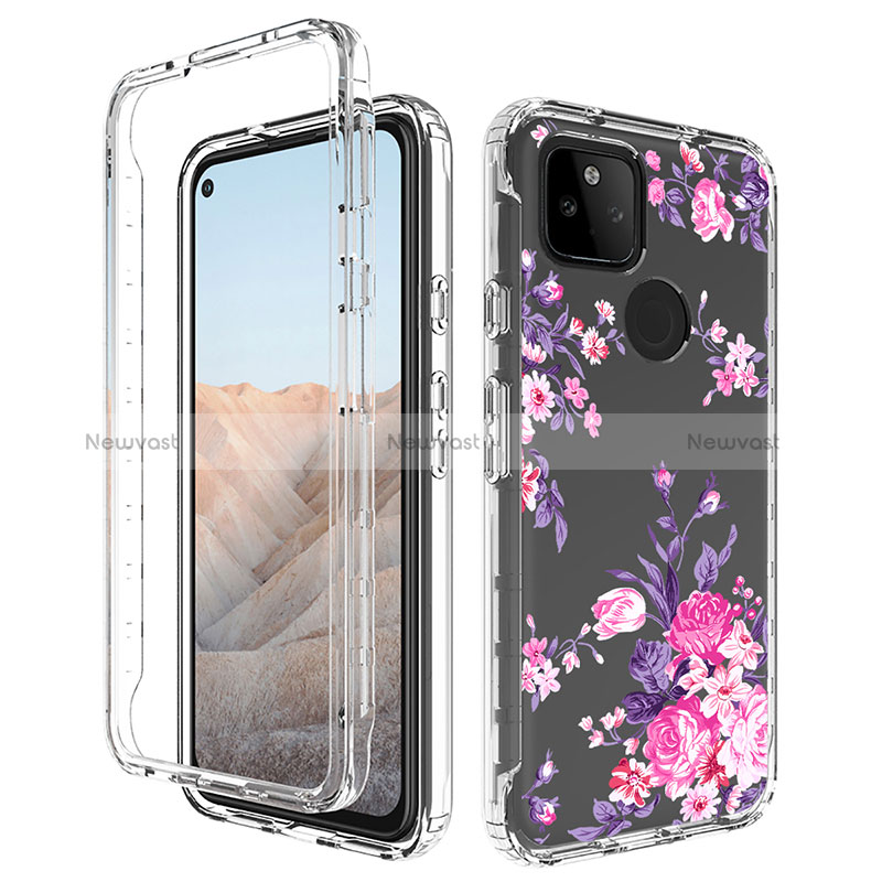 Ultra-thin Transparent Gel Soft Matte Finish Front and Back Case 360 Degrees Cover for Google Pixel 5a 5G