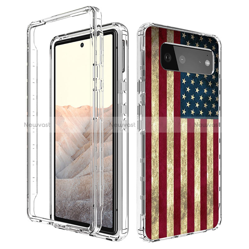 Ultra-thin Transparent Gel Soft Matte Finish Front and Back Case 360 Degrees Cover for Google Pixel 6 5G