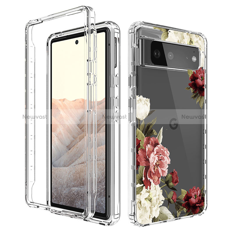 Ultra-thin Transparent Gel Soft Matte Finish Front and Back Case 360 Degrees Cover for Google Pixel 6 5G Brown