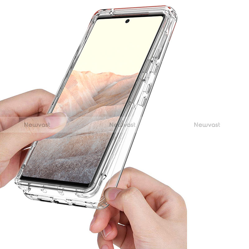 Ultra-thin Transparent Gel Soft Matte Finish Front and Back Case 360 Degrees Cover for Google Pixel 6 Pro 5G Clear