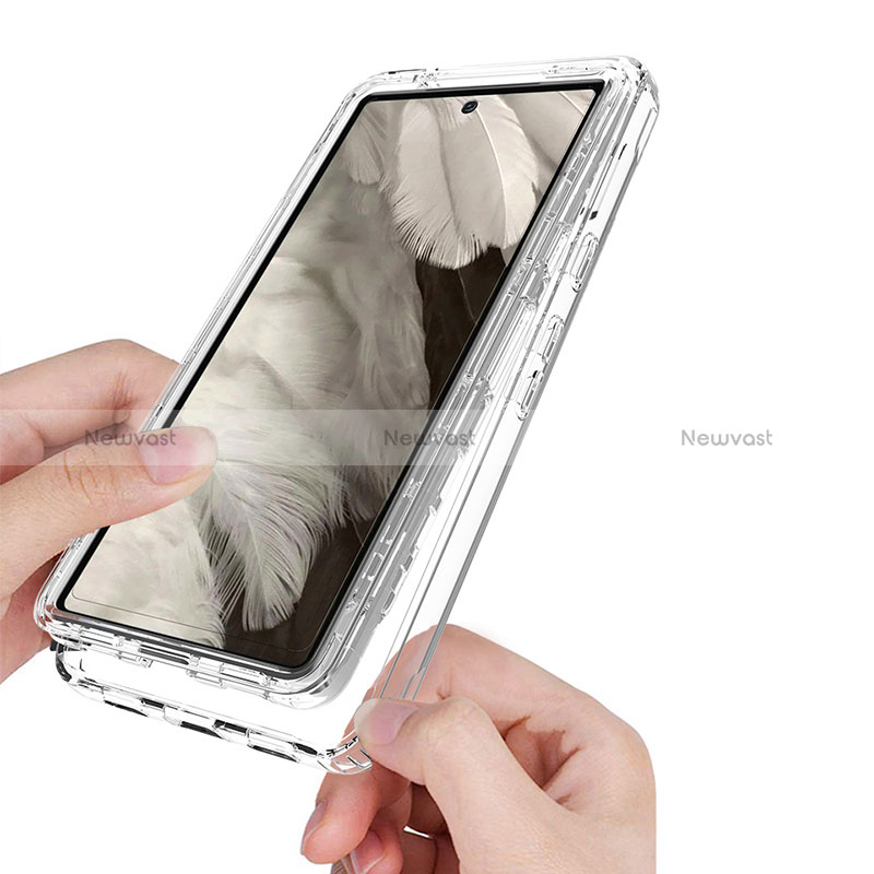 Ultra-thin Transparent Gel Soft Matte Finish Front and Back Case 360 Degrees Cover for Google Pixel 7a 5G Clear