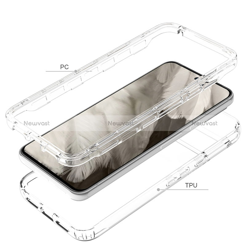 Ultra-thin Transparent Gel Soft Matte Finish Front and Back Case 360 Degrees Cover for Google Pixel 8 5G Clear