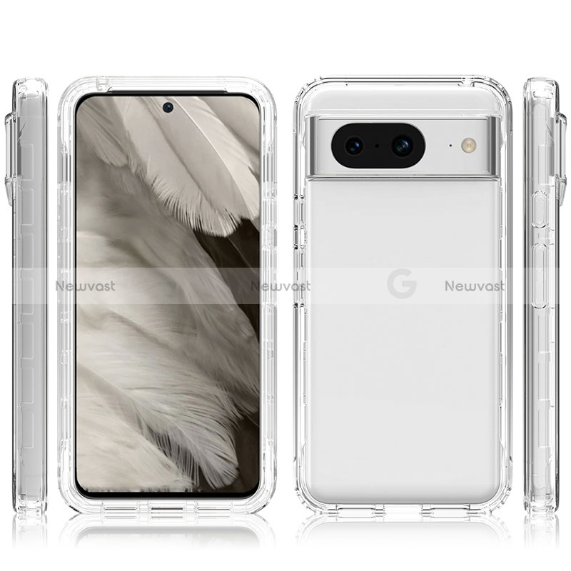 Ultra-thin Transparent Gel Soft Matte Finish Front and Back Case 360 Degrees Cover for Google Pixel 8 5G Clear