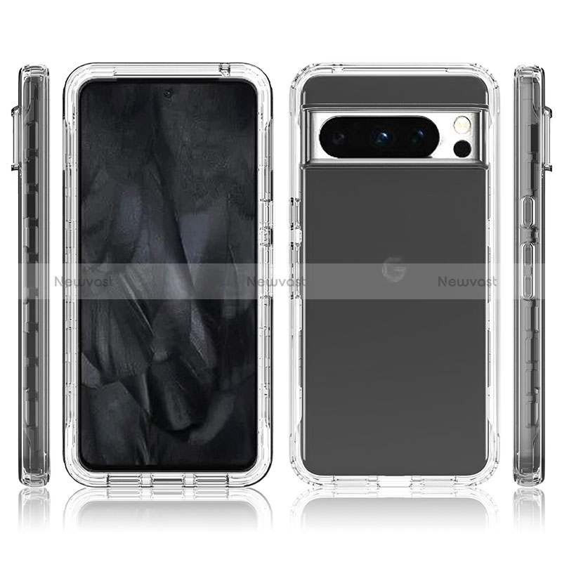 Ultra-thin Transparent Gel Soft Matte Finish Front and Back Case 360 Degrees Cover for Google Pixel 8 Pro 5G Clear