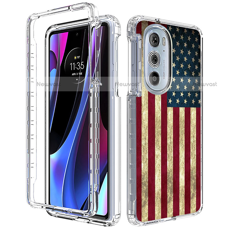 Ultra-thin Transparent Gel Soft Matte Finish Front and Back Case 360 Degrees Cover for Motorola Moto Edge 30 Pro 5G Mixed
