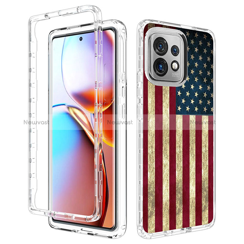 Ultra-thin Transparent Gel Soft Matte Finish Front and Back Case 360 Degrees Cover for Motorola Moto Edge 40 Pro 5G