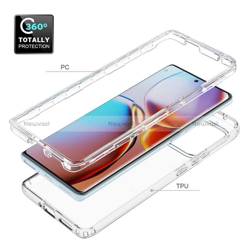 Ultra-thin Transparent Gel Soft Matte Finish Front and Back Case 360 Degrees Cover for Motorola Moto Edge 40 Pro 5G Clear