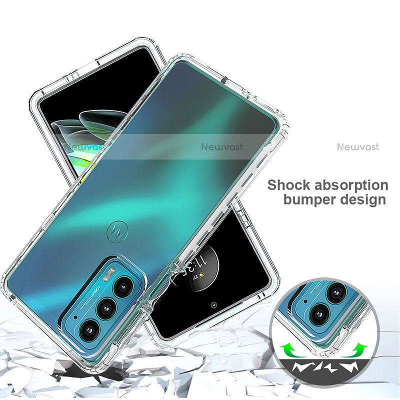 Ultra-thin Transparent Gel Soft Matte Finish Front and Back Case 360 Degrees Cover for Motorola Moto Edge Lite 5G Clear