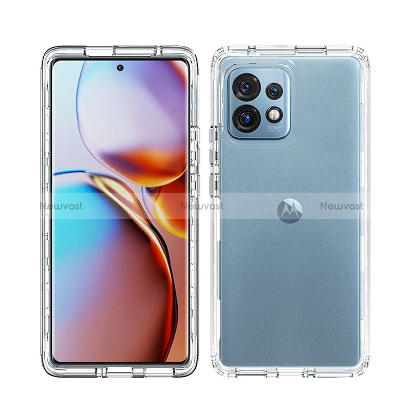 Ultra-thin Transparent Gel Soft Matte Finish Front and Back Case 360 Degrees Cover for Motorola Moto Edge Plus (2023) 5G Clear