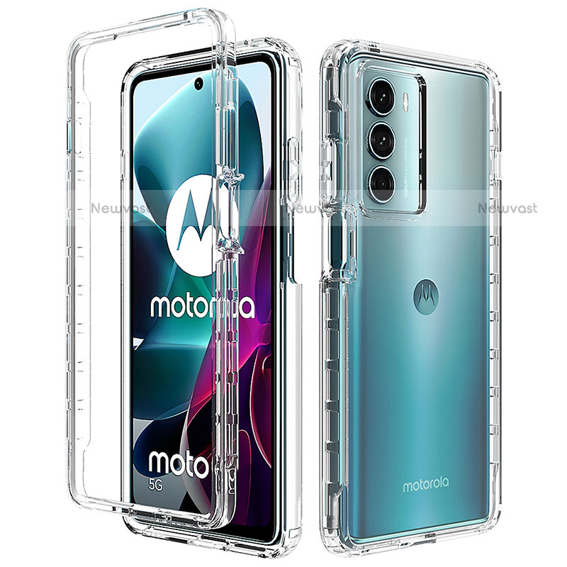 Ultra-thin Transparent Gel Soft Matte Finish Front and Back Case 360 Degrees Cover for Motorola Moto Edge S30 5G Clear