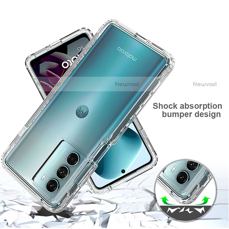 Ultra-thin Transparent Gel Soft Matte Finish Front and Back Case 360 Degrees Cover for Motorola Moto Edge S30 5G Clear