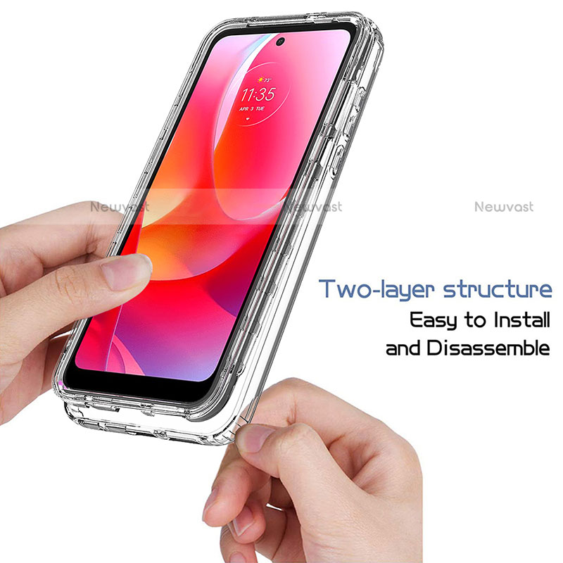 Ultra-thin Transparent Gel Soft Matte Finish Front and Back Case 360 Degrees Cover for Motorola Moto G Play Gen 2 Clear