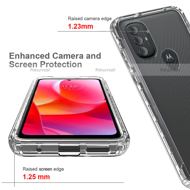 Ultra-thin Transparent Gel Soft Matte Finish Front and Back Case 360 Degrees Cover for Motorola Moto G Play Gen 2 Clear