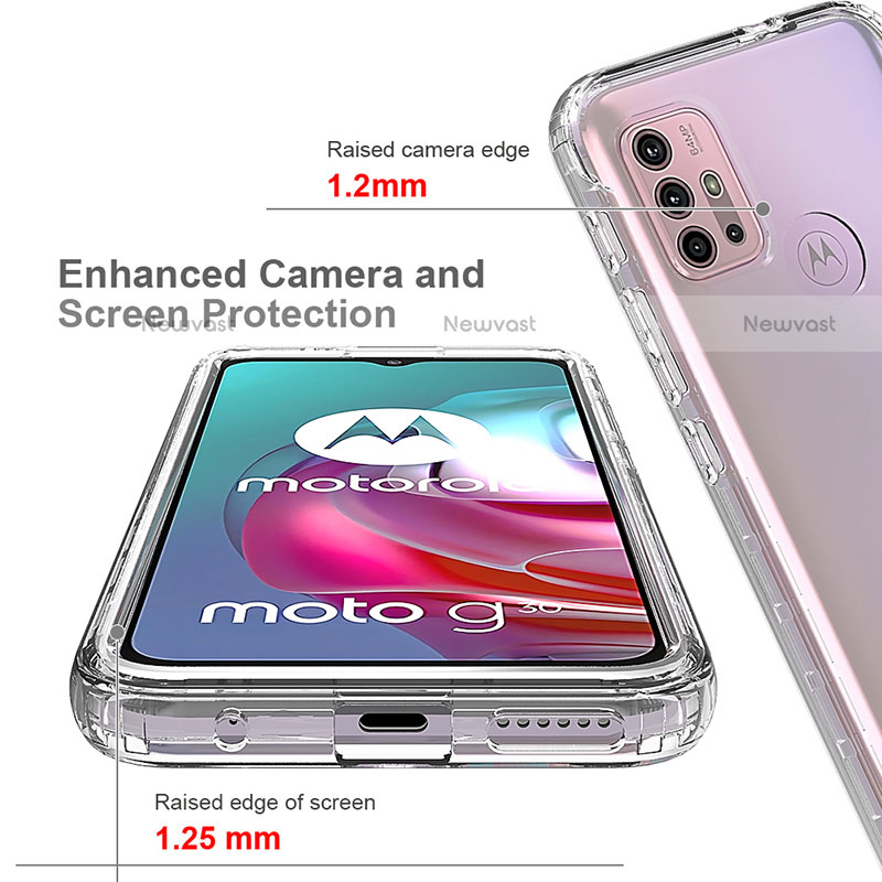 Ultra-thin Transparent Gel Soft Matte Finish Front and Back Case 360 Degrees Cover for Motorola Moto G20 Clear