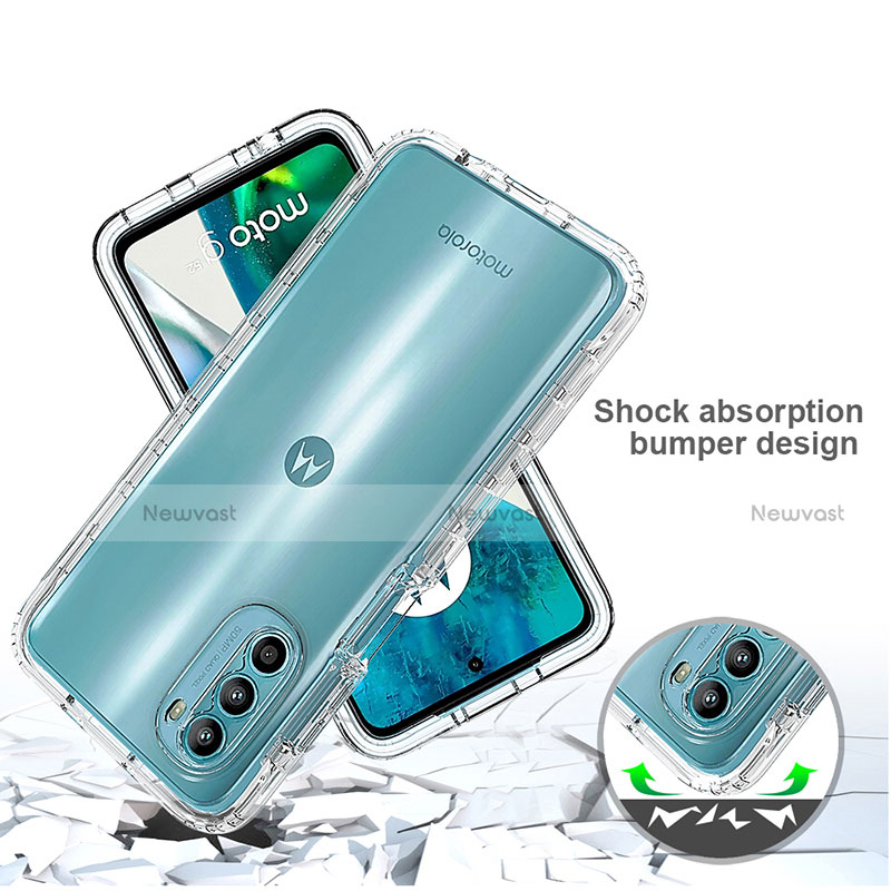 Ultra-thin Transparent Gel Soft Matte Finish Front and Back Case 360 Degrees Cover for Motorola Moto G82 5G Clear