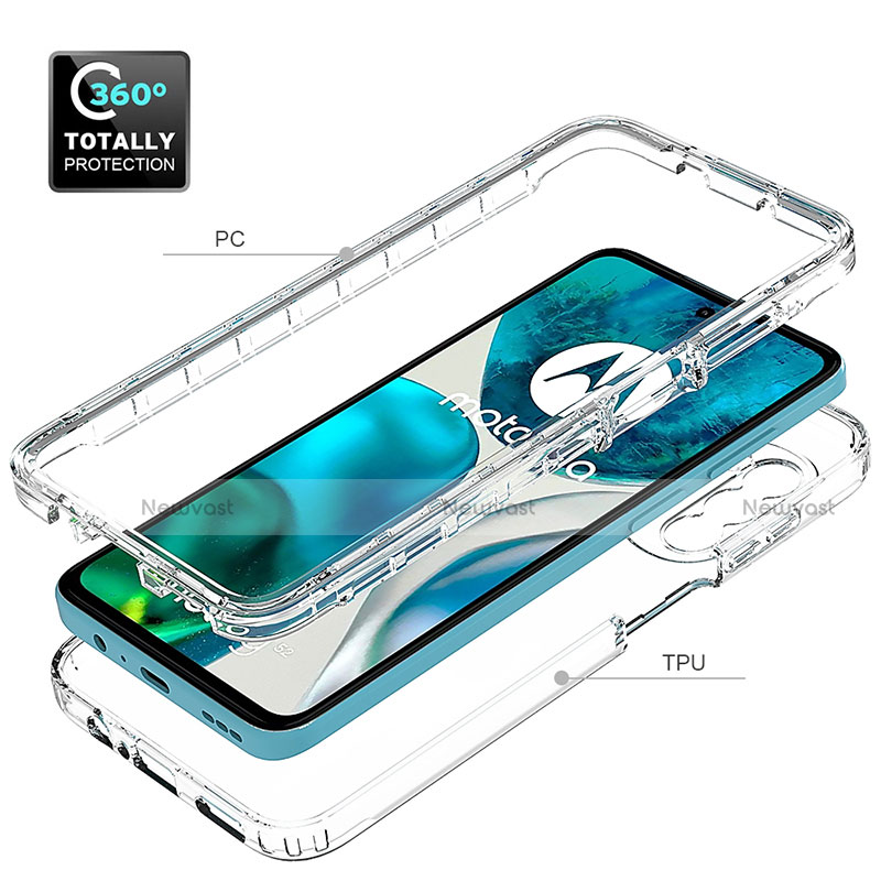 Ultra-thin Transparent Gel Soft Matte Finish Front and Back Case 360 Degrees Cover for Motorola Moto G82 5G Clear