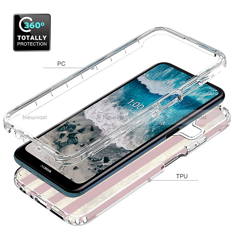 Ultra-thin Transparent Gel Soft Matte Finish Front and Back Case 360 Degrees Cover for Nokia X100 5G