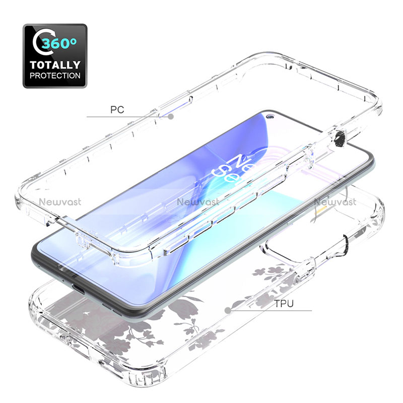 Ultra-thin Transparent Gel Soft Matte Finish Front and Back Case 360 Degrees Cover for OnePlus 9 5G