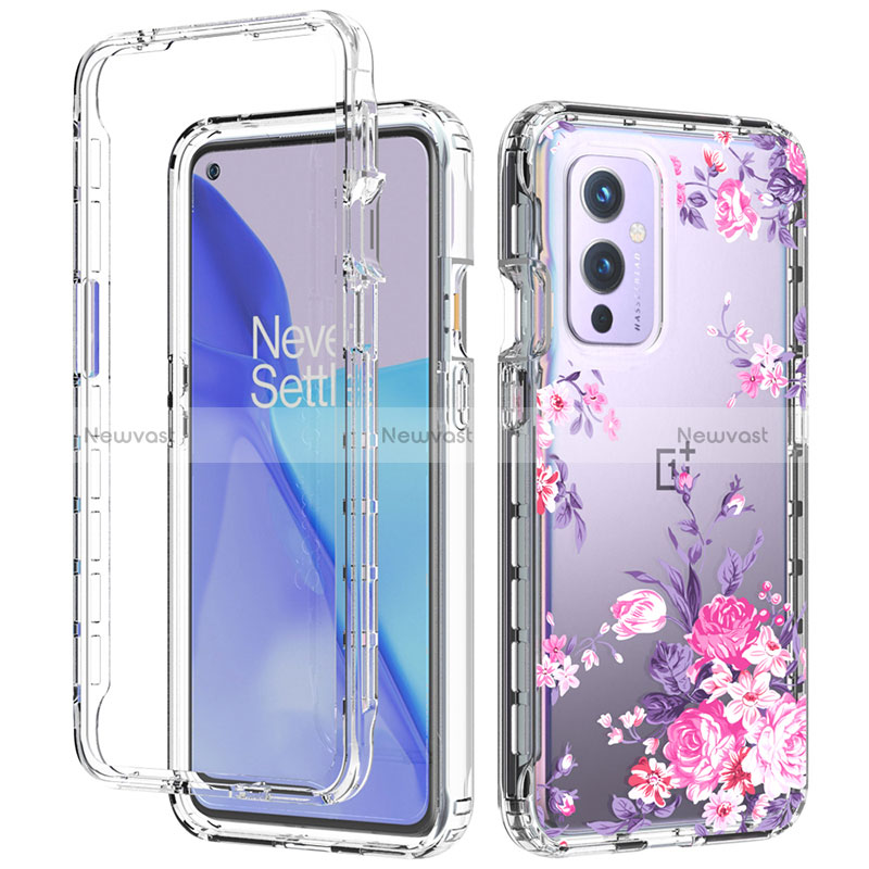 Ultra-thin Transparent Gel Soft Matte Finish Front and Back Case 360 Degrees Cover for OnePlus 9 5G