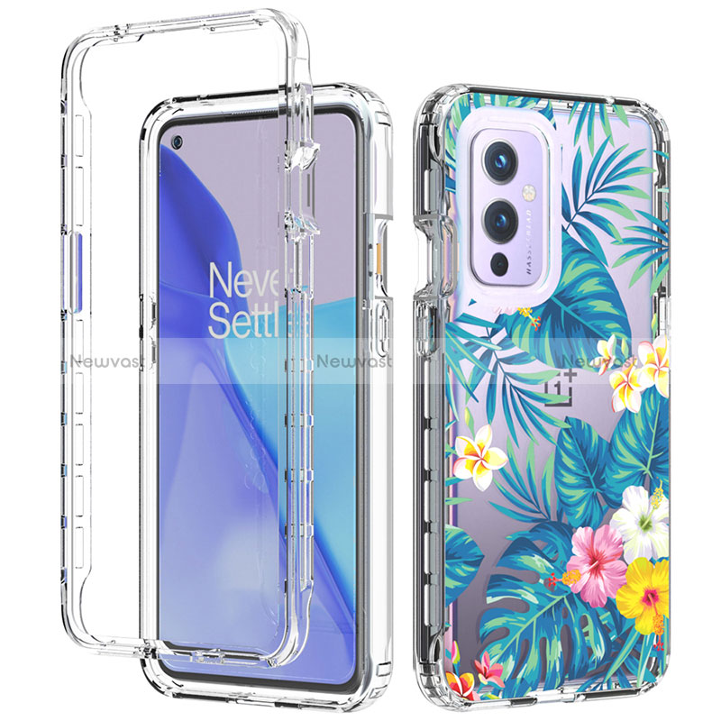 Ultra-thin Transparent Gel Soft Matte Finish Front and Back Case 360 Degrees Cover for OnePlus 9 5G