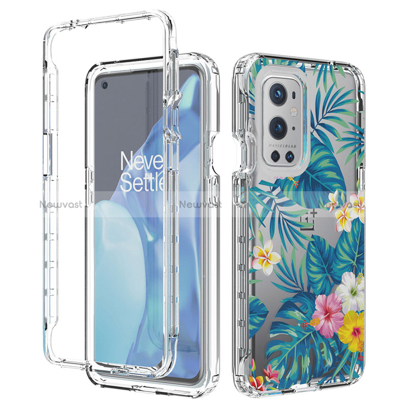 Ultra-thin Transparent Gel Soft Matte Finish Front and Back Case 360 Degrees Cover for OnePlus 9 Pro 5G