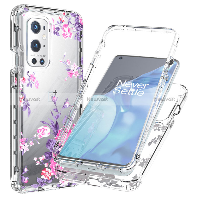 Ultra-thin Transparent Gel Soft Matte Finish Front and Back Case 360 Degrees Cover for OnePlus 9 Pro 5G