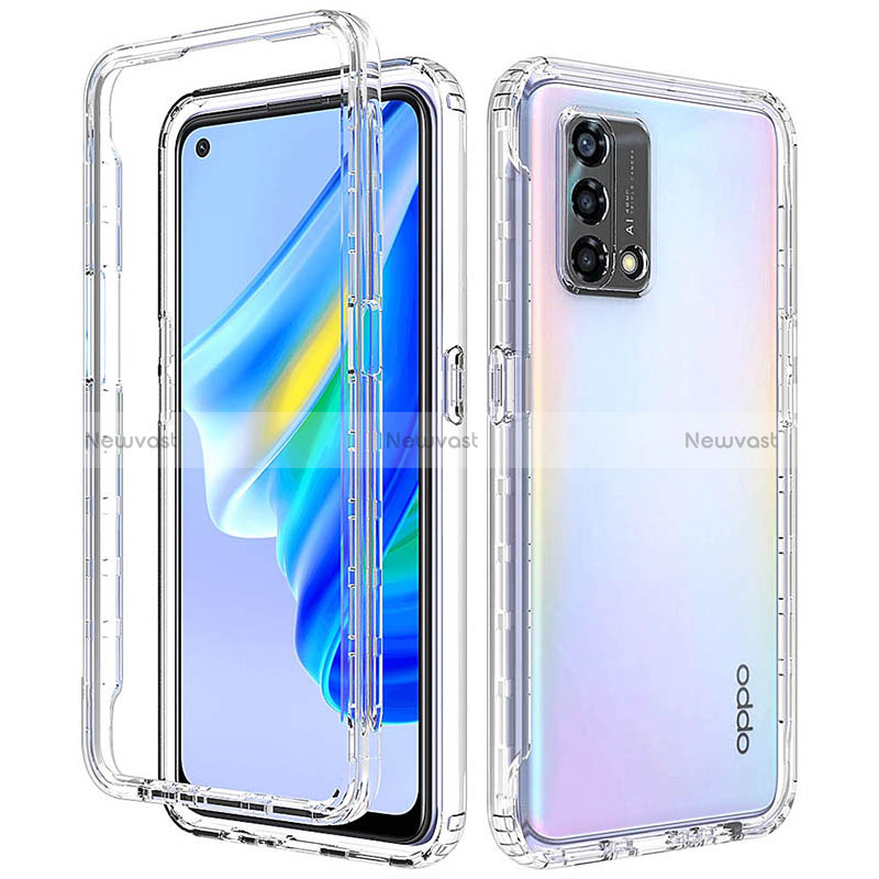 Ultra-thin Transparent Gel Soft Matte Finish Front and Back Case 360 Degrees Cover for Oppo F19 Clear