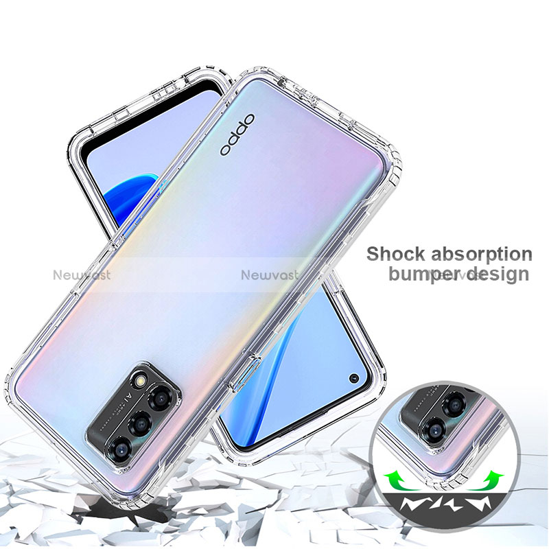 Ultra-thin Transparent Gel Soft Matte Finish Front and Back Case 360 Degrees Cover for Oppo F19s Clear